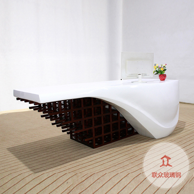 玻璃鋼前臺(tái)烤漆吧臺(tái)異型培訓(xùn)班接待臺(tái)銷售中心咨詢臺(tái)美容院收銀臺(tái)