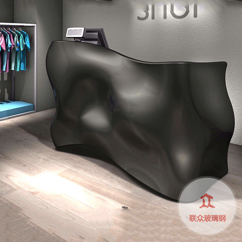 簡(jiǎn)約現(xiàn)代前臺(tái)公司時(shí)尚收銀臺(tái)服裝店吧臺(tái)美容院接待臺(tái)玻璃鋼咨詢臺(tái)