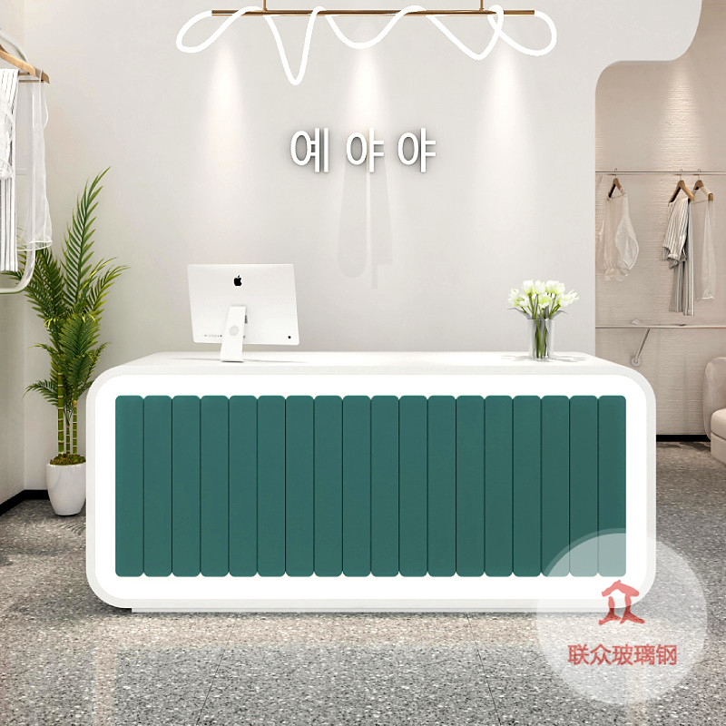 時(shí)尚前臺(tái)飾品玻璃鋼雞蛋形接待臺(tái)創(chuàng)意異形吧臺(tái)收銀臺(tái)家具模型定制