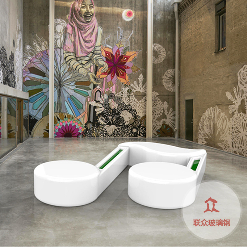 玻璃鋼座椅商場(chǎng)拼接組合花盆坐凳美陳戶外公共創(chuàng)意花瓣休閑椅定制